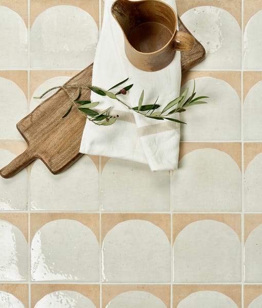 Image of Menara White Arches Porcelain - 15 x 15 x 0.8cm-Ca Pietra-Tile.co.uk
