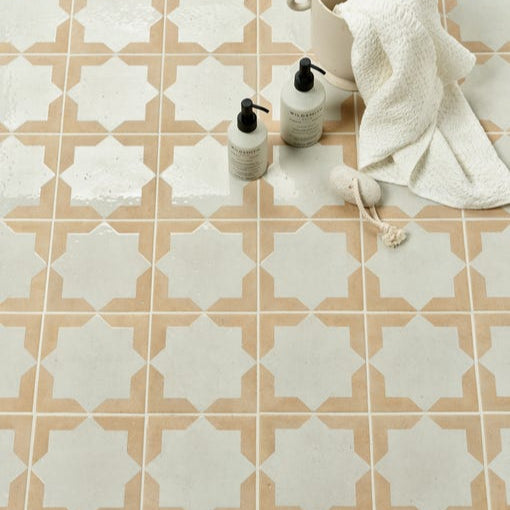 Image of Menara White Star Porcelain - 15 x 15 x 0.8cm-Ca Pietra-Tile.co.uk