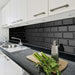 Metro Black Gloss Bevelled Brick tile 10x20cm-Brick style tiles-Salcamar-tile.co.uk
