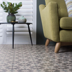 Aria Portuguese Star & Flower Porcelain Tile 20x20cm | Tile.co.uk