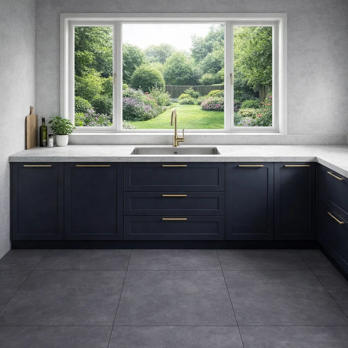 Motion Anthracite Porcelain tile 80x80cm-Large format-Tile Space-Tile.co.uk