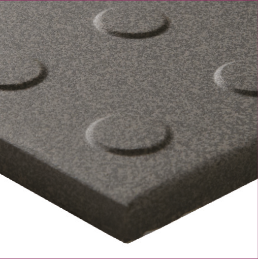 Image of Multidisc Dark Grey Vitrified tile 14.8x14.8cm by Dorset Woolliscroft-Vitrified ceramic-Original Style-Tile.co.uk