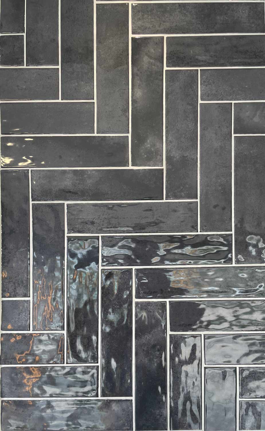 Nissel Black Brick Tile | 7.5x30cm Ceramic wall tile – Tile.co.uk
