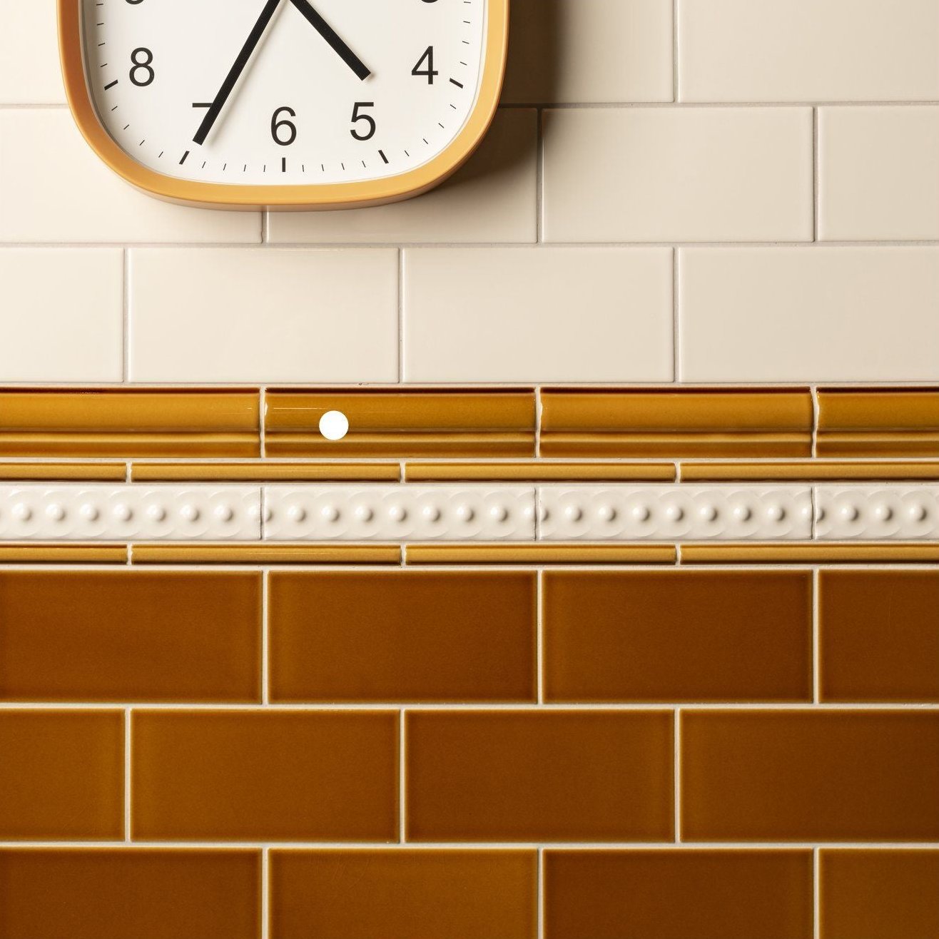 Image of Ochre Half Tile 15.2x7.5cm-Ceramic wall tile-Original Style-Tile.co.uk