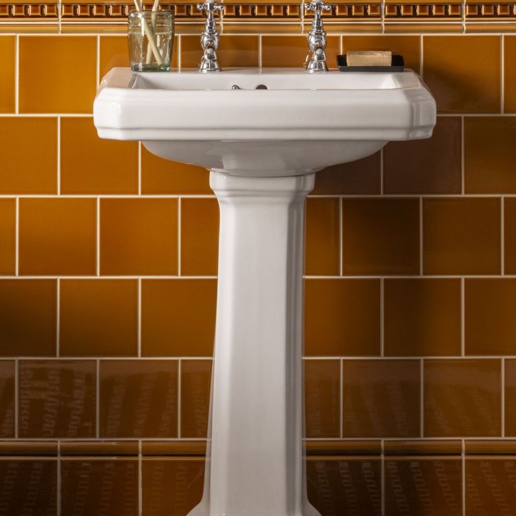 Image of Ochre Skirting Tile 15.2x15.2cm-Ceramic Tiles-Original Style-Tile.co.uk
