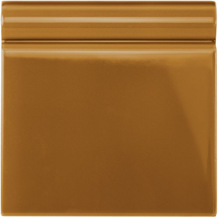 Image of Ochre Skirting Tile 15.2x15.2cm-Ceramic Tiles-Original Style-Tile.co.uk
