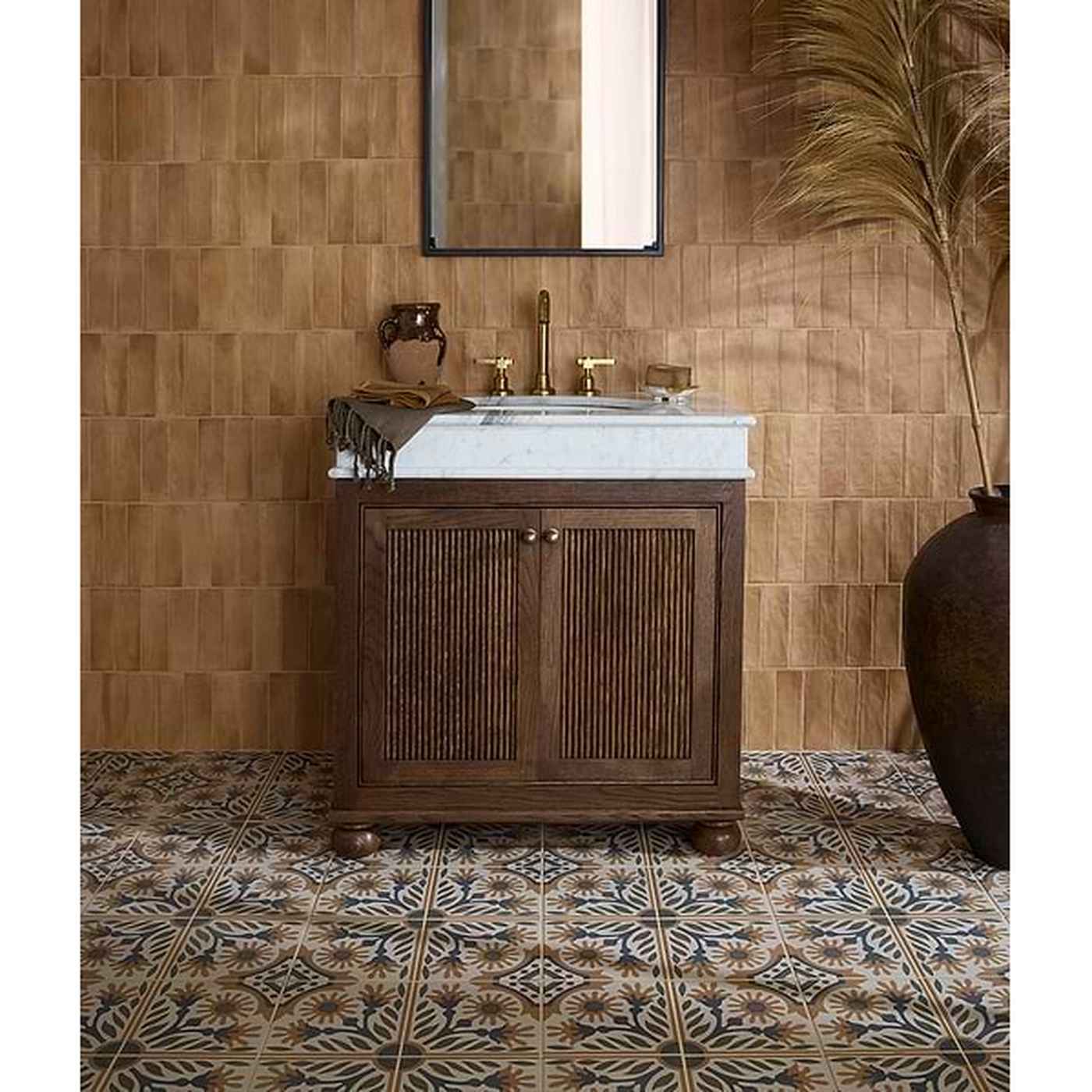 Image of Indirah Porcelain Cotto Tile 20x20cm-Ceramic tile-Ca Pietra-Tile.co.uk