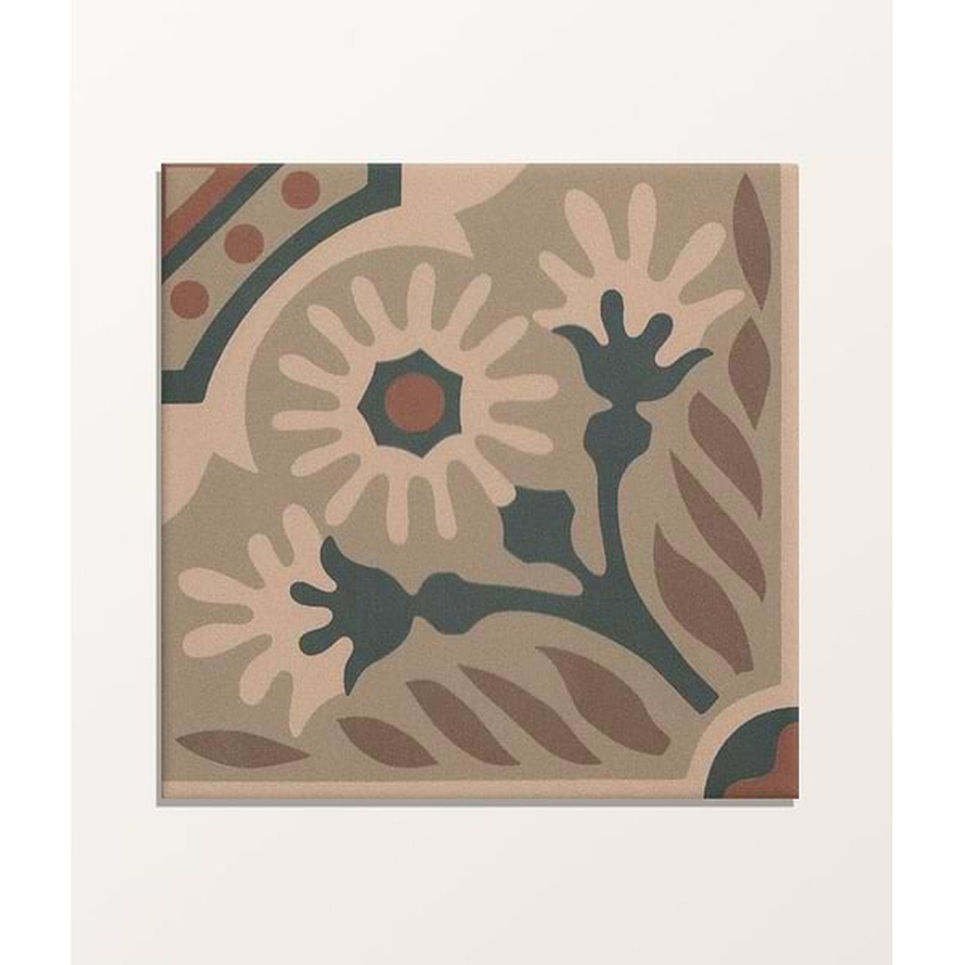 Image of Decorative wall art with abstract floral pattern on a beige background