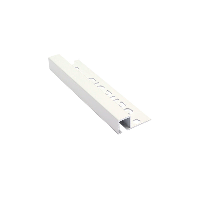 Image of Genesis Matt White Square Edge Aluminium Tile Trim-Trim-Genesis-Tile.co.uk