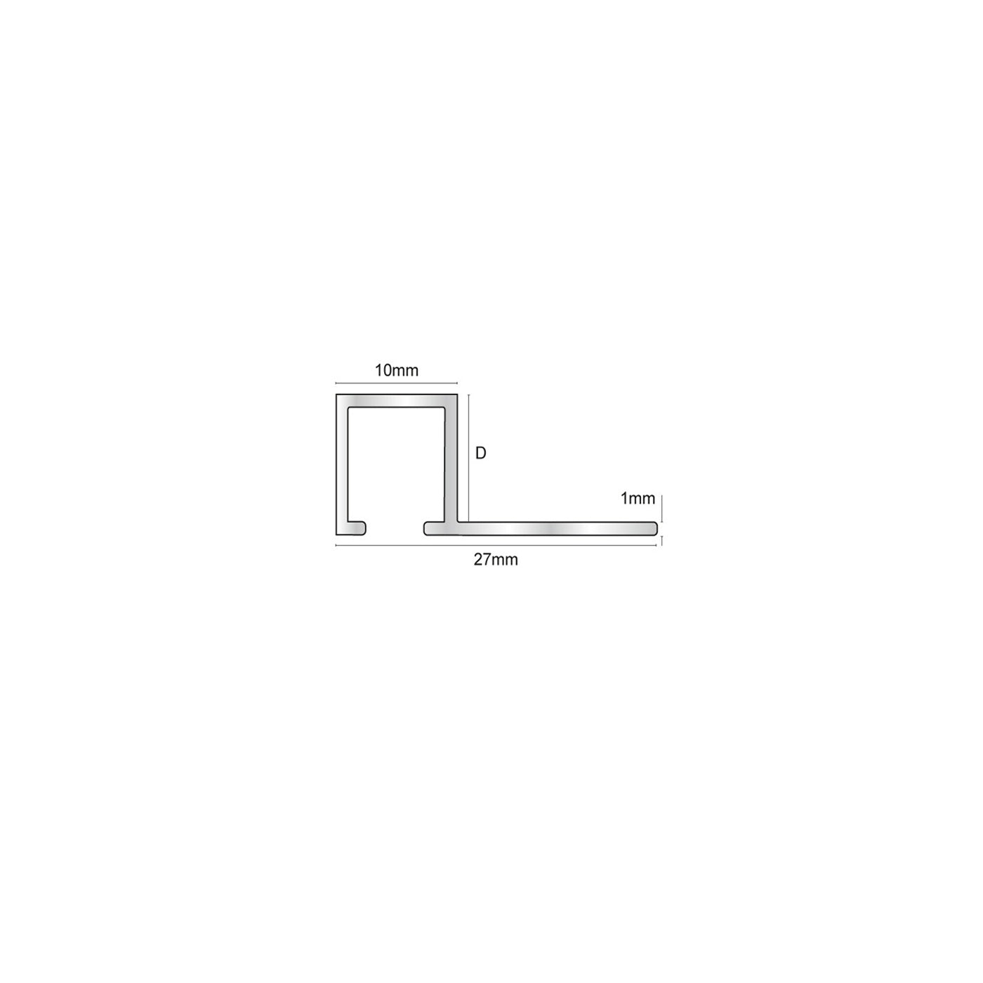Image of Genesis Matt White Square Edge Aluminium Tile Trim-Trim-Genesis-Tile.co.uk