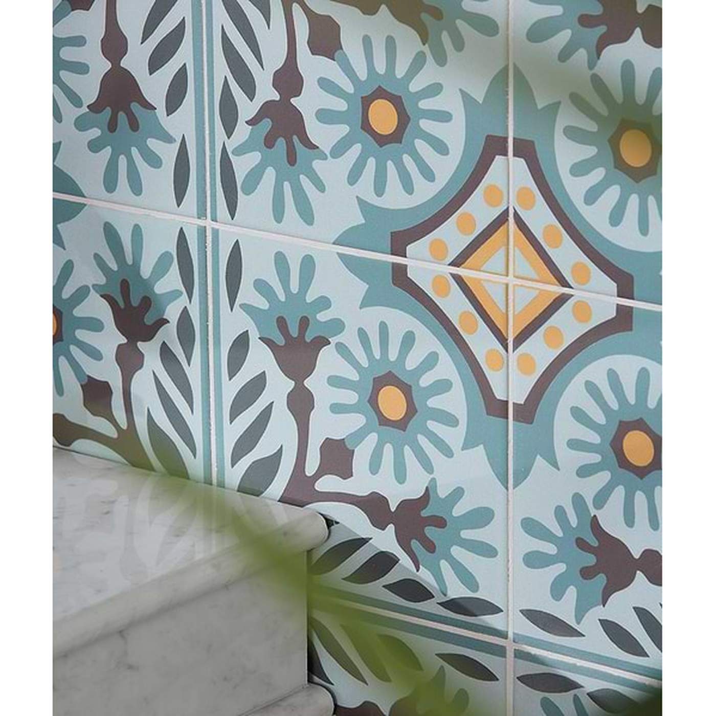 Image of Indirah Porcelain Azure Tile 20x20cm-Ceramic tile-Ca Pietra-Tile.co.uk