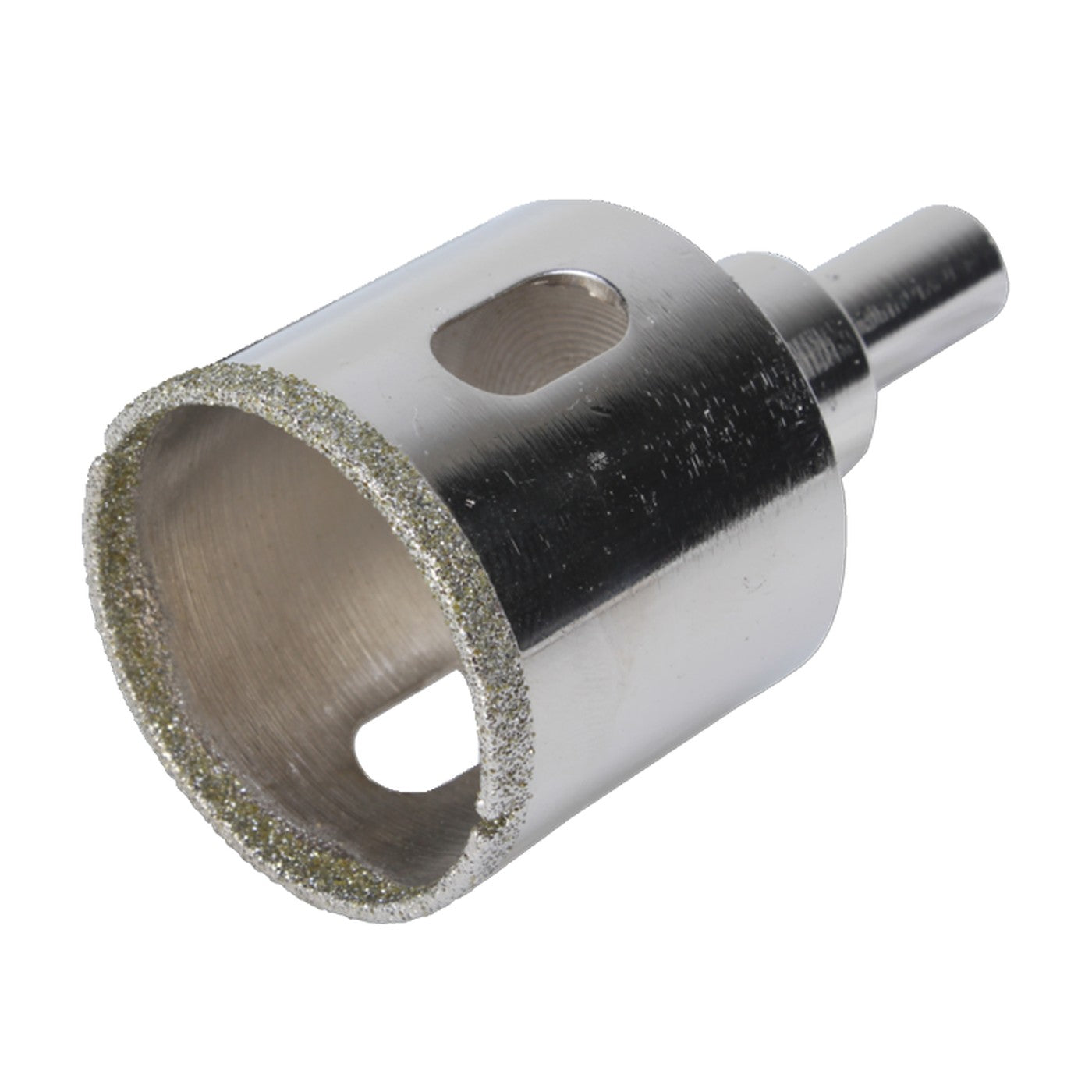 Image of Silver drill bit on white background
