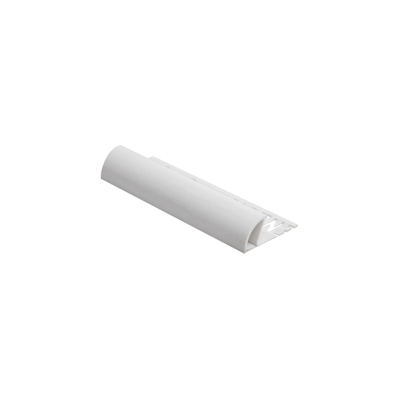 Image of Genesis White Plastic Round Edge Tile Trim-Trim-Genesis-Tile.co.uk