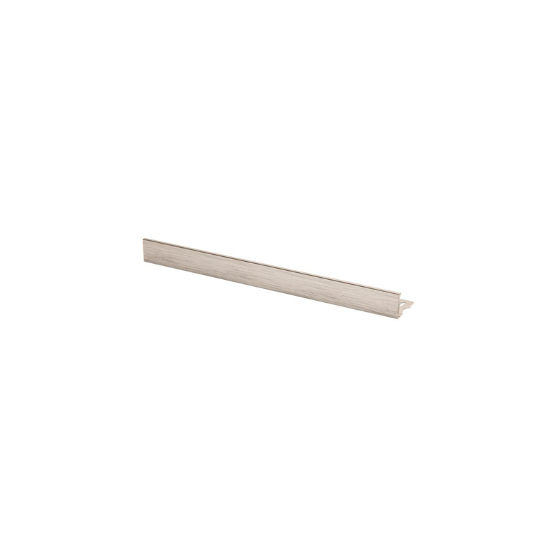 Image of Premtool Straight Edge Brushed Silver Aluminium Tile Trim-Trim-Premtool-Tile.co.uk