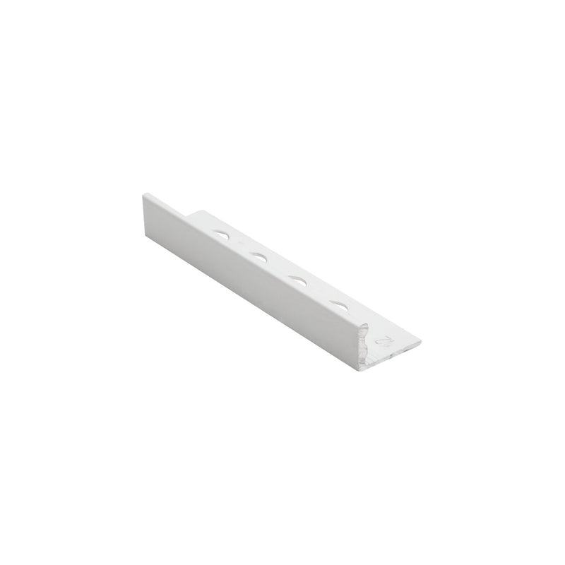 Image of Genesis Matt White Straight Edge Aluminium Tile Trim-Trim-Genesis-Tile.co.uk