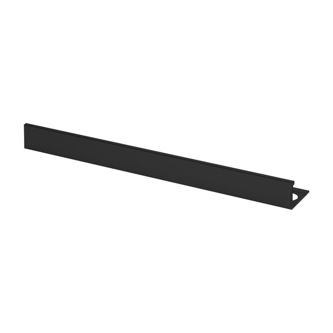 Image of Premtool Straight Edge Matt Black Aluminium Tile Trim-Trim-Premtool-Tile.co.uk
