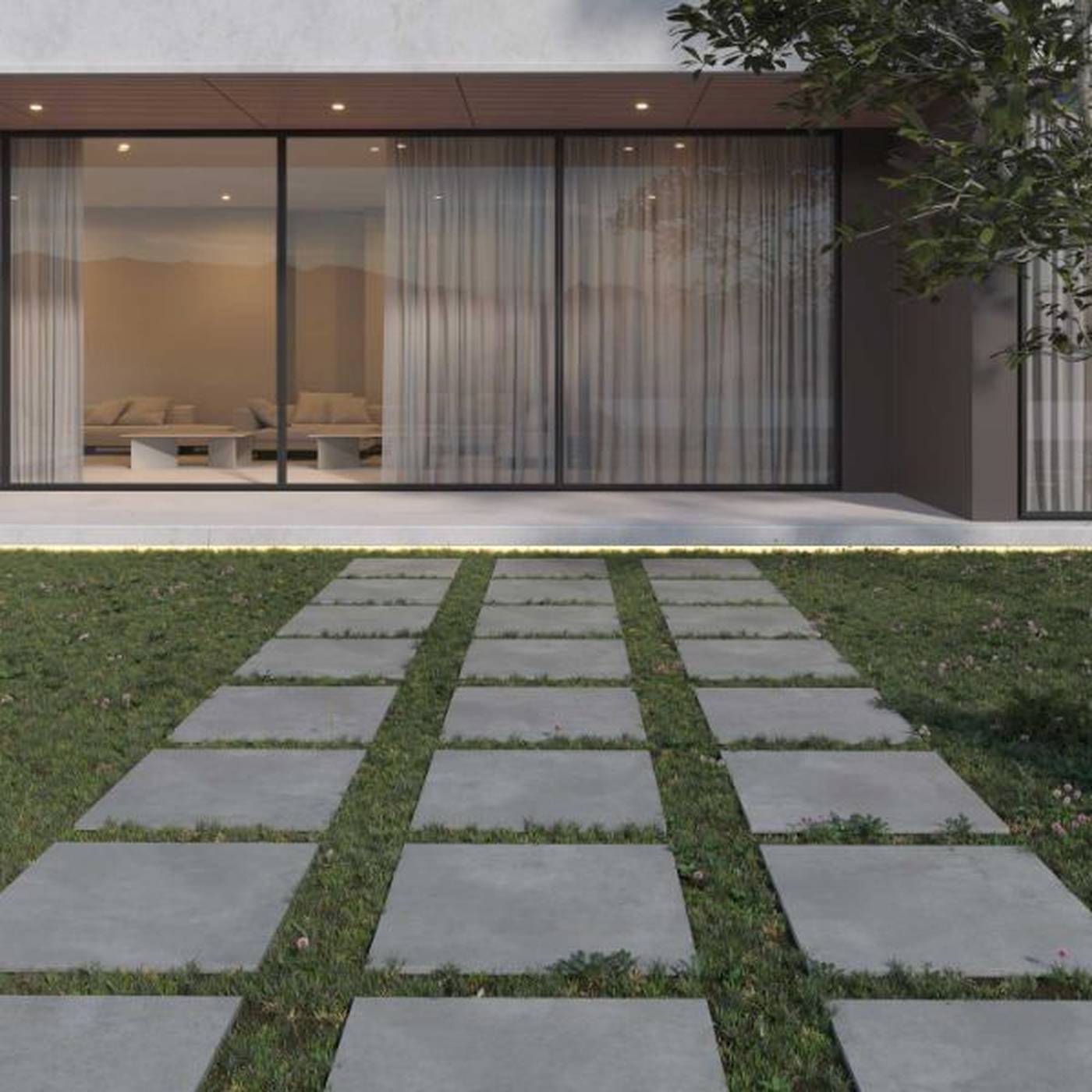 Image of Moon Cool Grey Outdoor tile 80x80x2cm-20mm Porcelain tile-Tile Space-Tile.co.uk