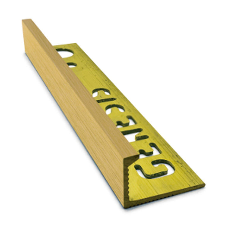Image of Genesis Brushed Brass Straight Edge Solid Brass Tile Trim-Trim-Genesis-Tile.co.uk
