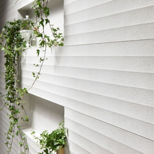Fluted White Decor Wall Tile 30x90cm-Ceramic wall tile-Keros-Tile.co.uk