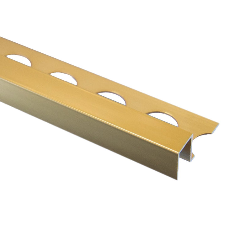 Image of Premtool Contract Metal Square Edge Bright Gold Aluminium Tile Trim-Trim-Premtool-Tile.co.uk