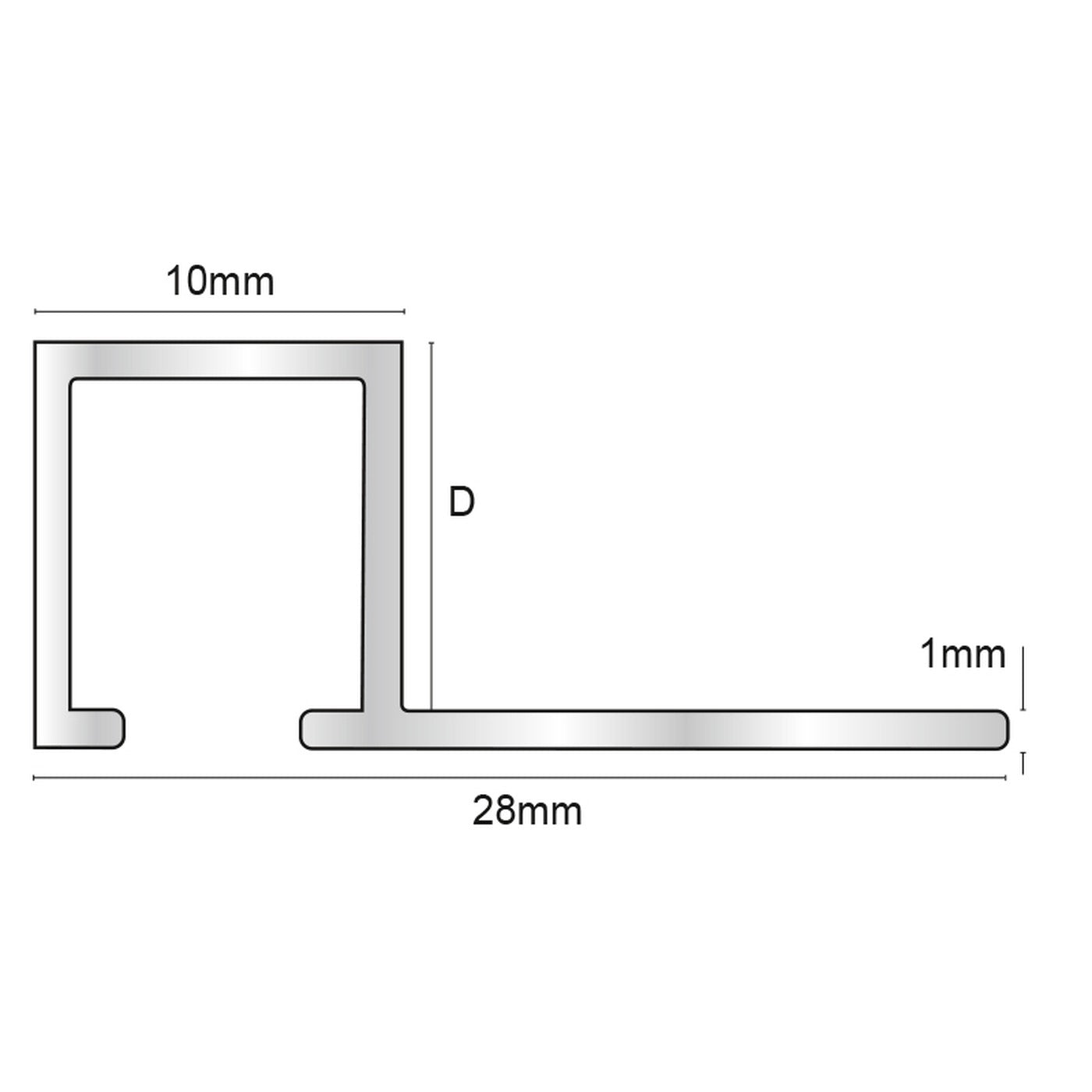 Image of Genesis Antique Brass Square Edge Solid Brass Tile Trim-Trim-Genesis-Tile.co.uk