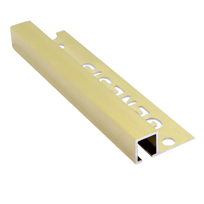 Image of Genesis Brushed Gold Square Edge Aluminium Tile Trim-Trim-Genesis-Tile.co.uk