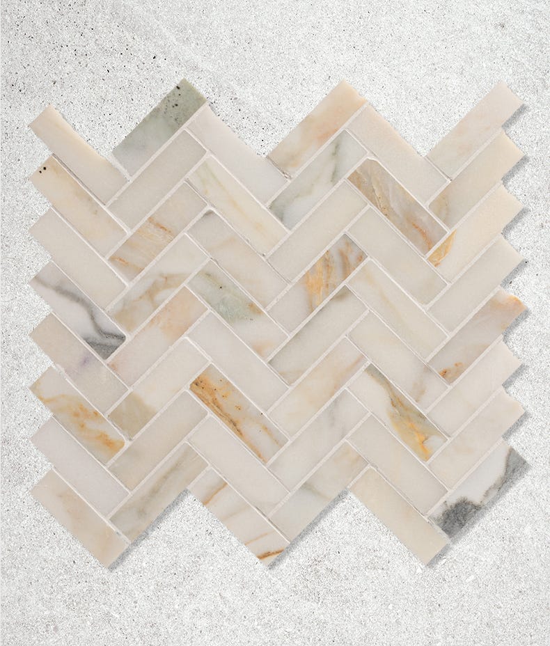Image of Palazzo Oro Honed Herringbone 28.5 x 33 x 1.0cm-Ca Pietra-Tile.co.uk