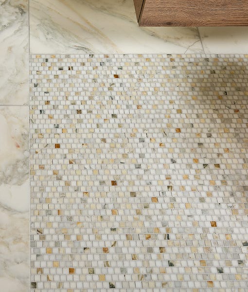 Image of Palazzo Oro Honed Brick Bond Square 30 x 30 x 1.0cm-Ca Pietra-Tile.co.uk