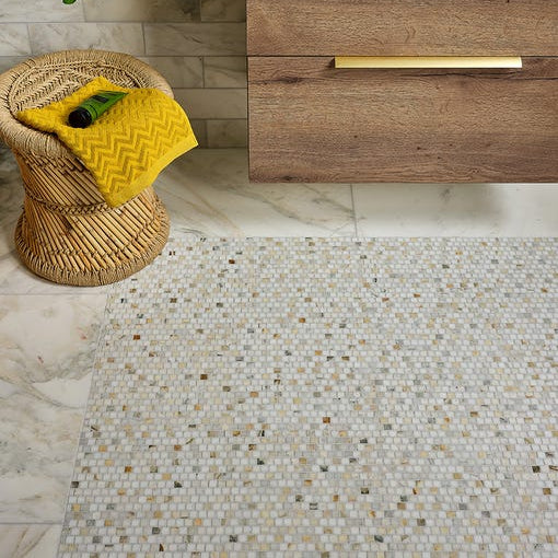 Image of Palazzo Oro Honed Brick Bond Square 30 x 30 x 1.0cm-Ca Pietra-Tile.co.uk