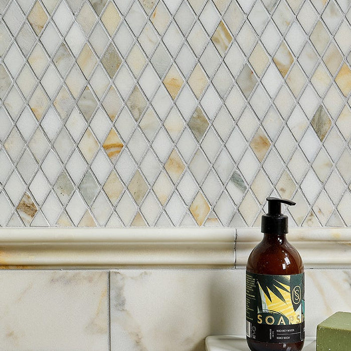 Palazzo Oro Marble Moulding 30.5 x 5 x 5cm-Marble-Ca Pietra-Tile.co.uk