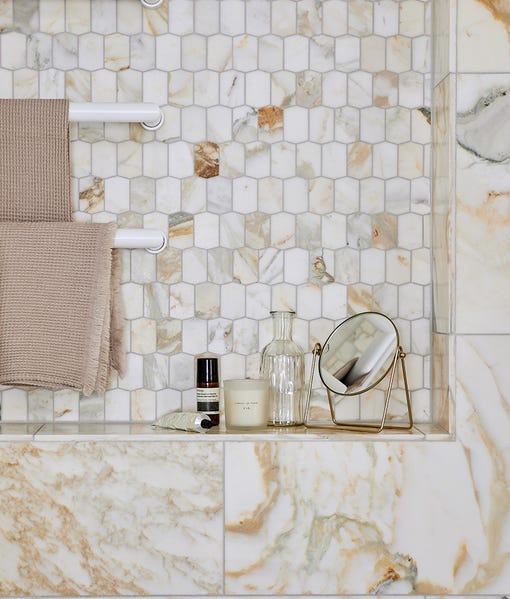 Image of Palazzo Oro Honed Picket 30.3 x 34 x 1.0cm-Ca Pietra-Tile.co.uk