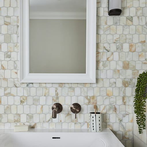 Image of Palazzo Oro Honed Picket 30.3 x 34 x 1.0cm-Ca Pietra-Tile.co.uk