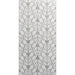 Gray rectangular ornamental pattern tile with symmetrical floral and curved shapes