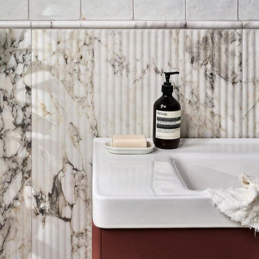 Image of Palm Springs Porcelain Italiana Fluted - 60 x 120 x 0.98cm-Ca Pietra-Tile.co.uk