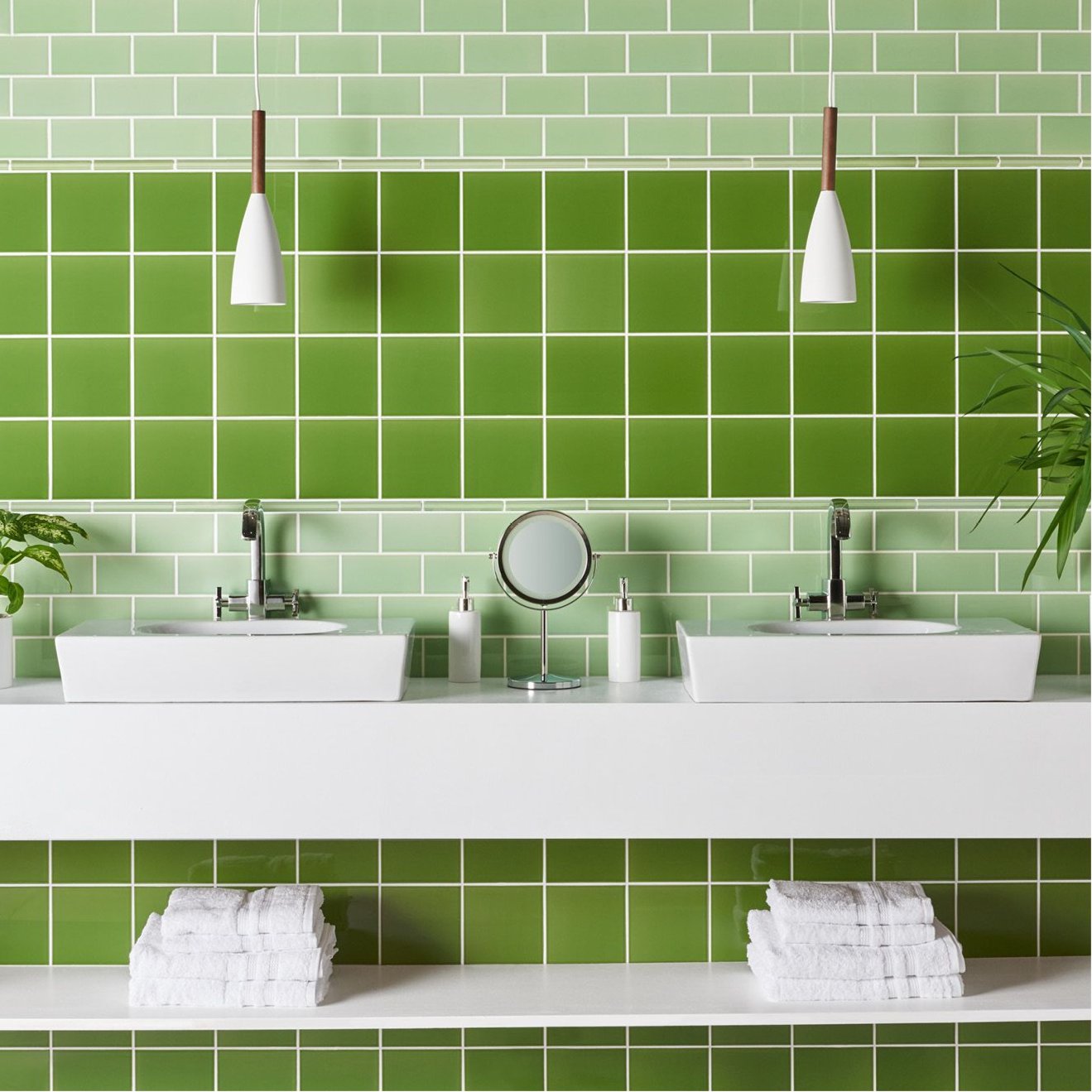 Image of Pavilion Green Field Tile 15.2x15.2cm-Ceramic wall tile-Original Style-Tile.co.uk