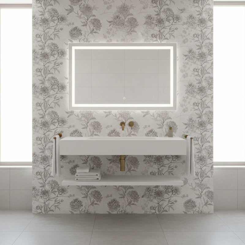 Image of Piazza Malone White Decor tile 30x75cm-Ceramic Wall tile-Cifre-Tile.co.uk