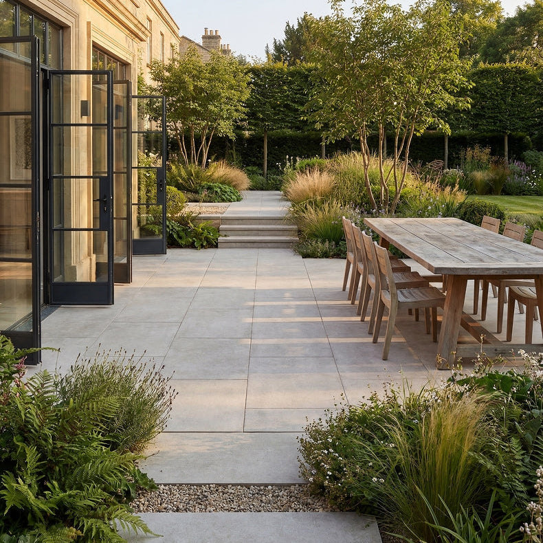 Image of Pierre Paving Gris tile Outdoor Porcelain tile 59.8x89.8cm-20mm Porcelain tile-Ca Pietra-Tile.co.uk