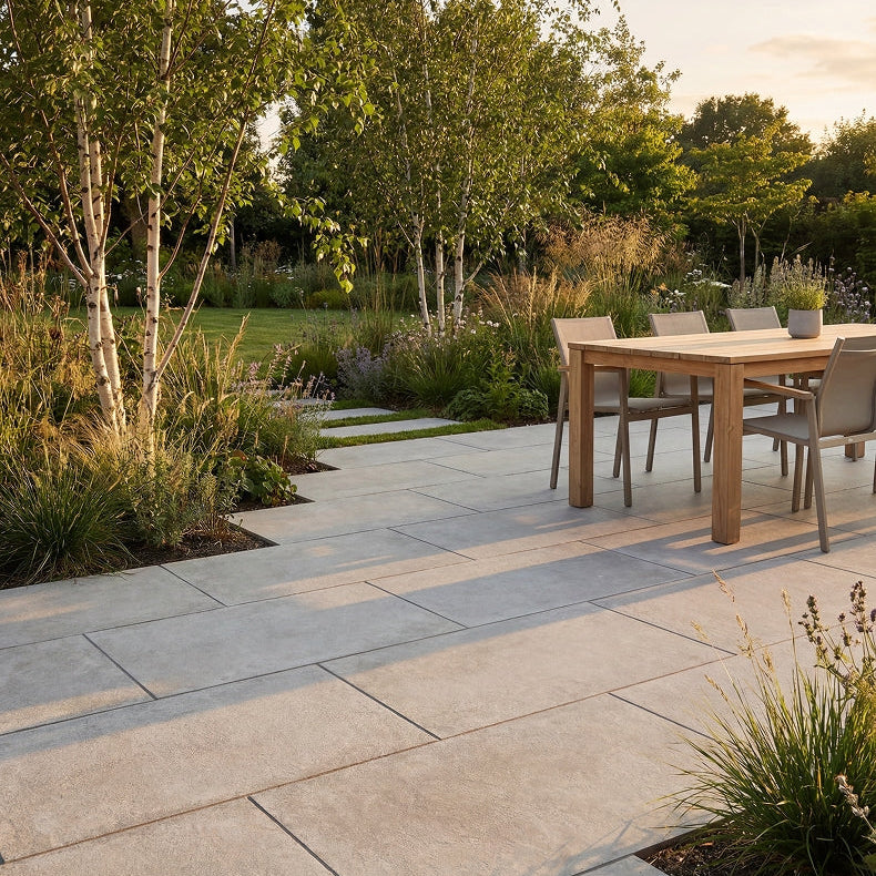 Image of Pierre Paving Gris tile Outdoor Porcelain tile 59.8x89.8cm-20mm Porcelain tile-Ca Pietra-Tile.co.uk