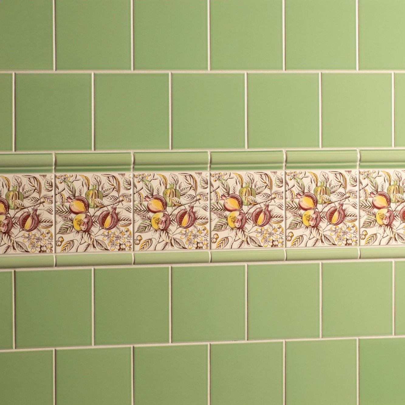 Image of Palm Green Field Tile 15.2x15.2cm-Ceramic wall tile-Original Style-Tile.co.uk