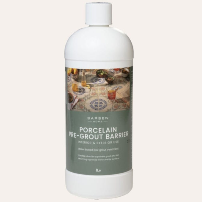 Image of Bottle of Porcelain Pre-Grout Barrier on a light gray background