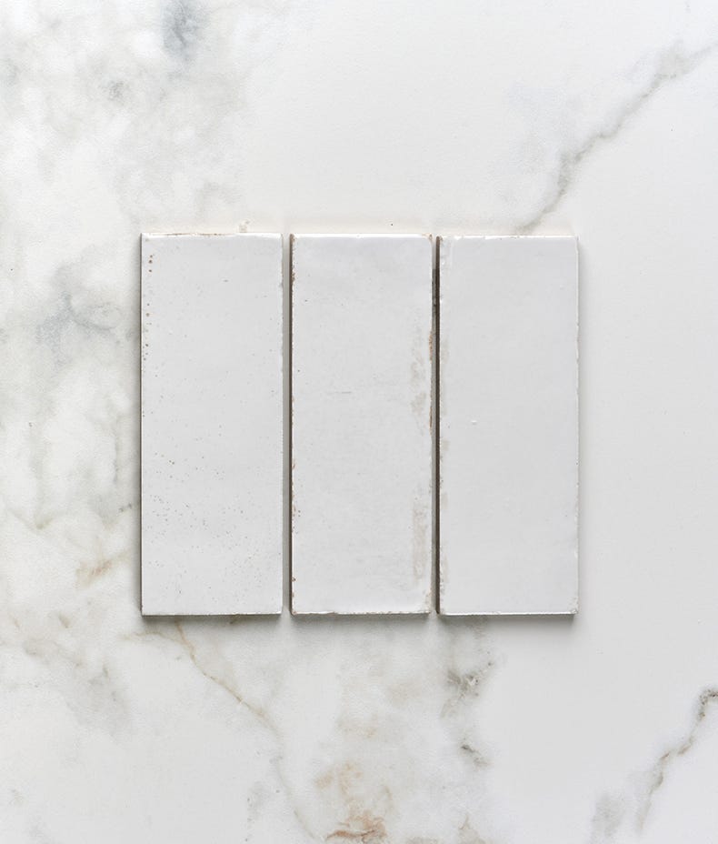 Image of Pottery Porcelain Natural Cotton Brick Gloss 7.5 x 20 x 1.0cm-Ca Pietra-Tile.co.uk