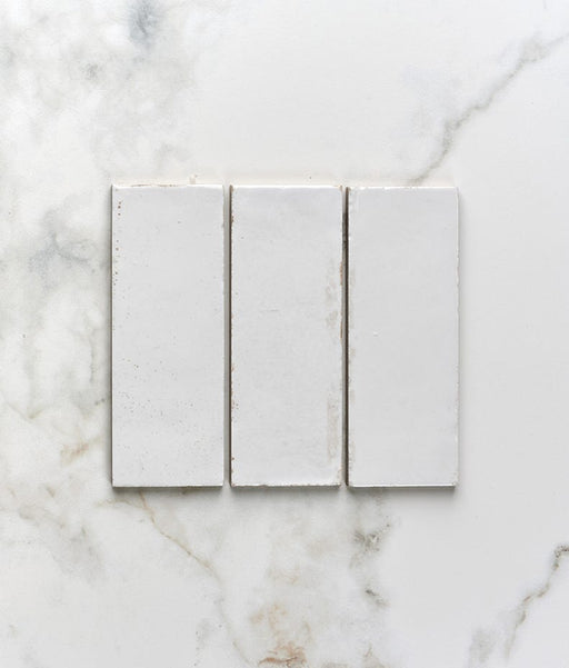 Pottery Porcelain Natural Cotton Brick Gloss 7.5 x 20 x 1.0cm-Ca Pietra-Tile.co.uk