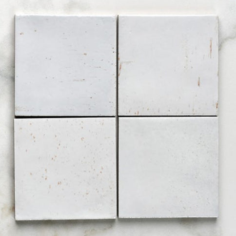 Image of Pottery Porcelain Natural Cotton Square Gloss 10 x 10 x 1.0cm-Ca Pietra-Tile.co.uk