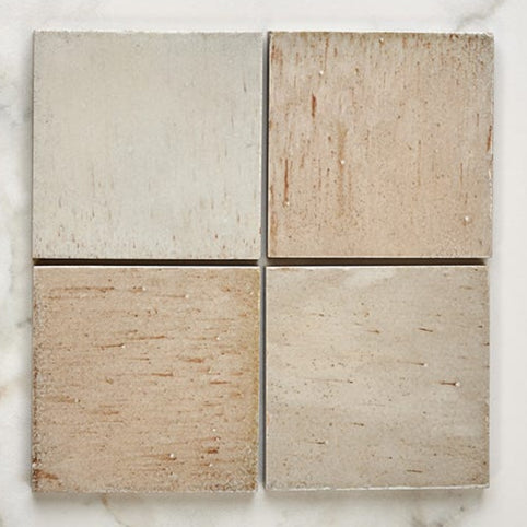 Image of Pottery Porcelain Oatmeal Square Gloss 10 x 10 x 1.0cm-Ca Pietra-Tile.co.uk