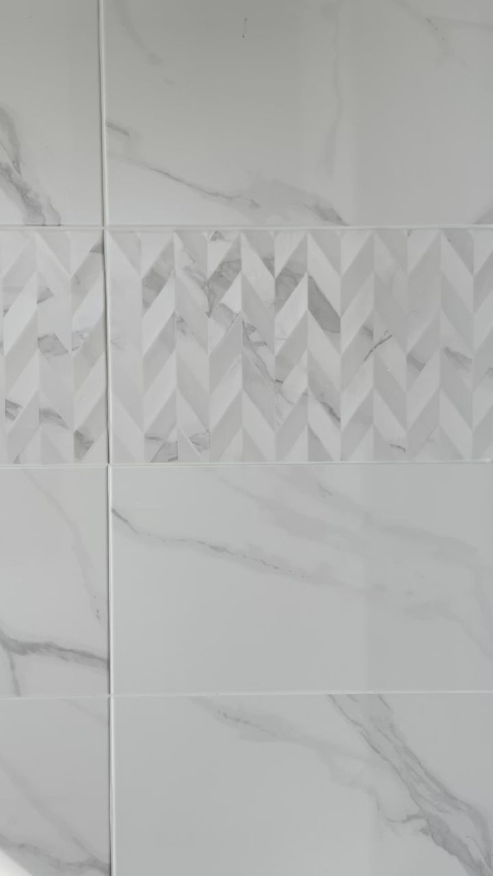 Image of Pinsa Grey Espiga Decor Ceramic tile 30x60cm