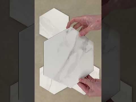 Image of Marble Hex Matt tile 22.5x25.9cm