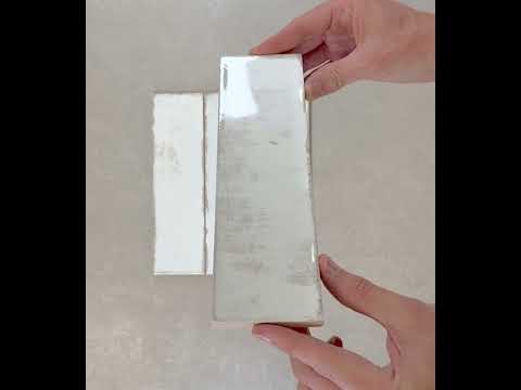 Image of Zellige Arctic Brick Tiles 6.9x24cm YouTube video