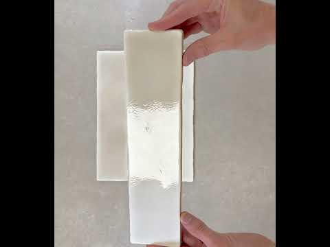 Image of Crackle Brick Taupe Tiles 7.5x30cm YouTube video