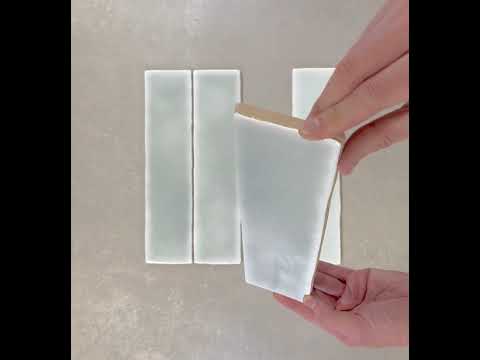 Image of Crackle Aqua Brick Tiles 7.5x30cm YouTube video