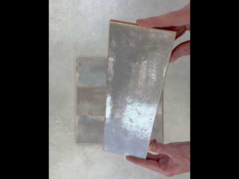 Luna silver brick wall tile youtube video